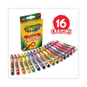 Crayola Classic Color Crayons, Peggable Retail Pack, 16 Colors/Pack (523016)