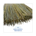 Boardwalk Corn/Fiber Brooms, Corn/Synthetic Fiber Bristles, 60" Overall Length, Gray/Natural, 6/Carton (BR10002)