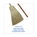 Boardwalk Corn/Fiber Brooms, Corn/Synthetic Fiber Bristles, 60" Overall Length, Gray/Natural, 6/Carton (BR10002)