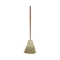 Boardwalk Corn/Fiber Brooms, Corn/Synthetic Fiber Bristles, 60" Overall Length, Gray/Natural, 6/Carton (BR10002)