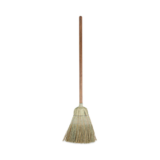 Boardwalk Corn/Fiber Brooms, Corn/Synthetic Fiber Bristles, 60" Overall Length, Gray/Natural, 6/Carton (BR10002)