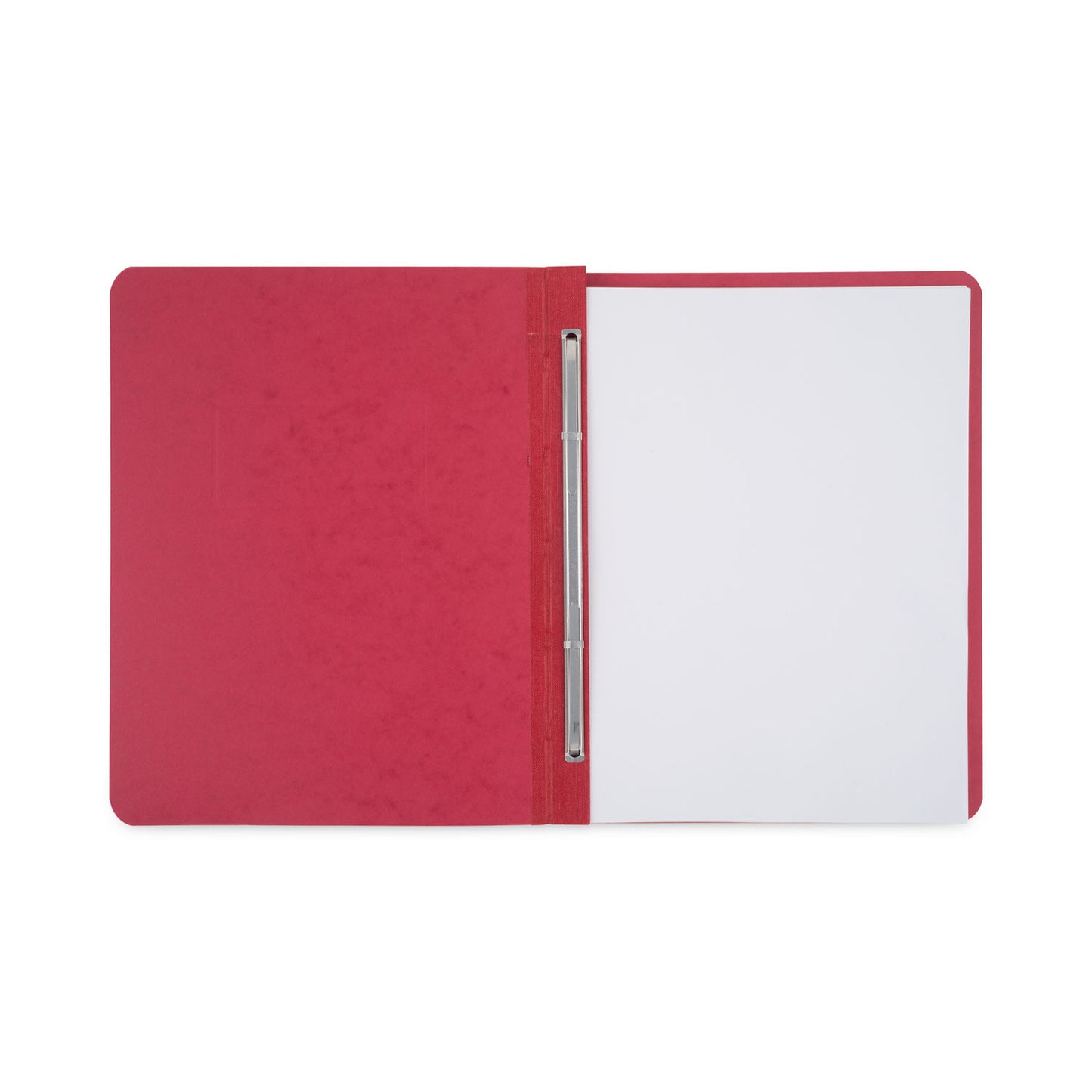 Acco Pressboard Report Cover with Tyvek Reinforced Hinge, Two-Piece Prong Fastener, 3" Capacity, 8.5 x 11, Red/Red (25978)