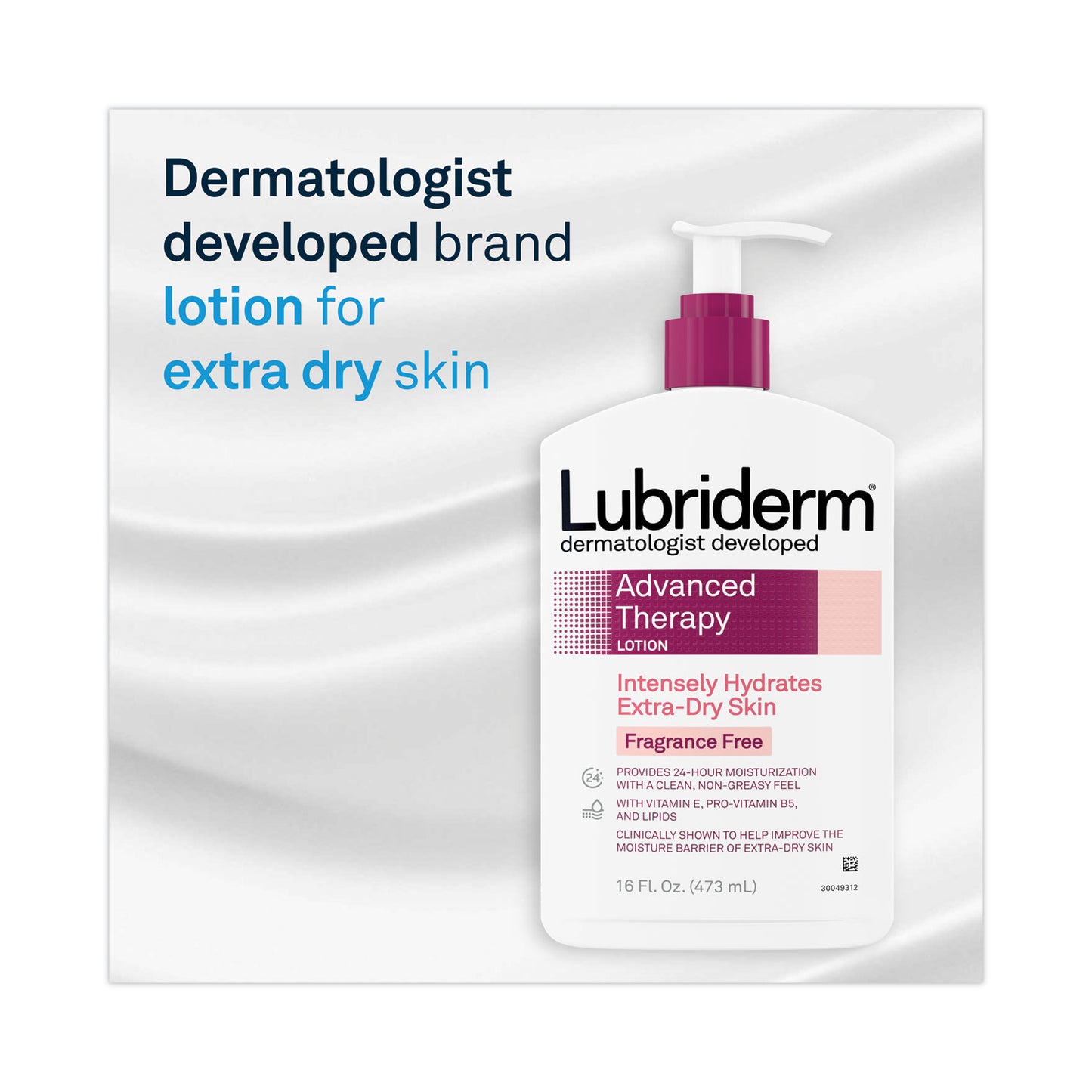 Lubriderm Advanced Therapy Moisturizing Hand/Body Lotion, 16 oz Pump Bottle (48322EA)