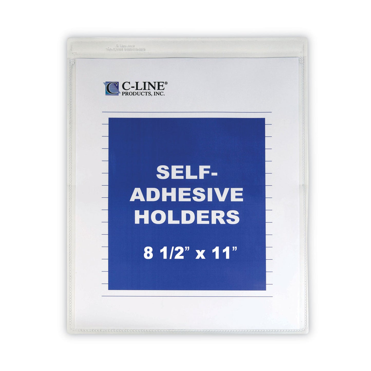 C-Line Self-Adhesive Shop Ticket Holders, Super Heavy, 15 Sheets, 8.5 x 11, 50/Box (70911)