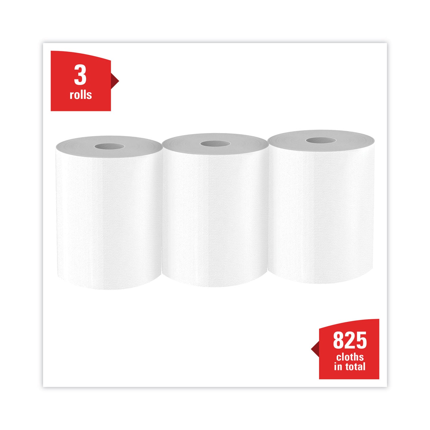 WypAll X70 Cloths, Center-Pull, 9.8 x 12.2, White, 275/Roll, 3 Rolls/Carton (41702)