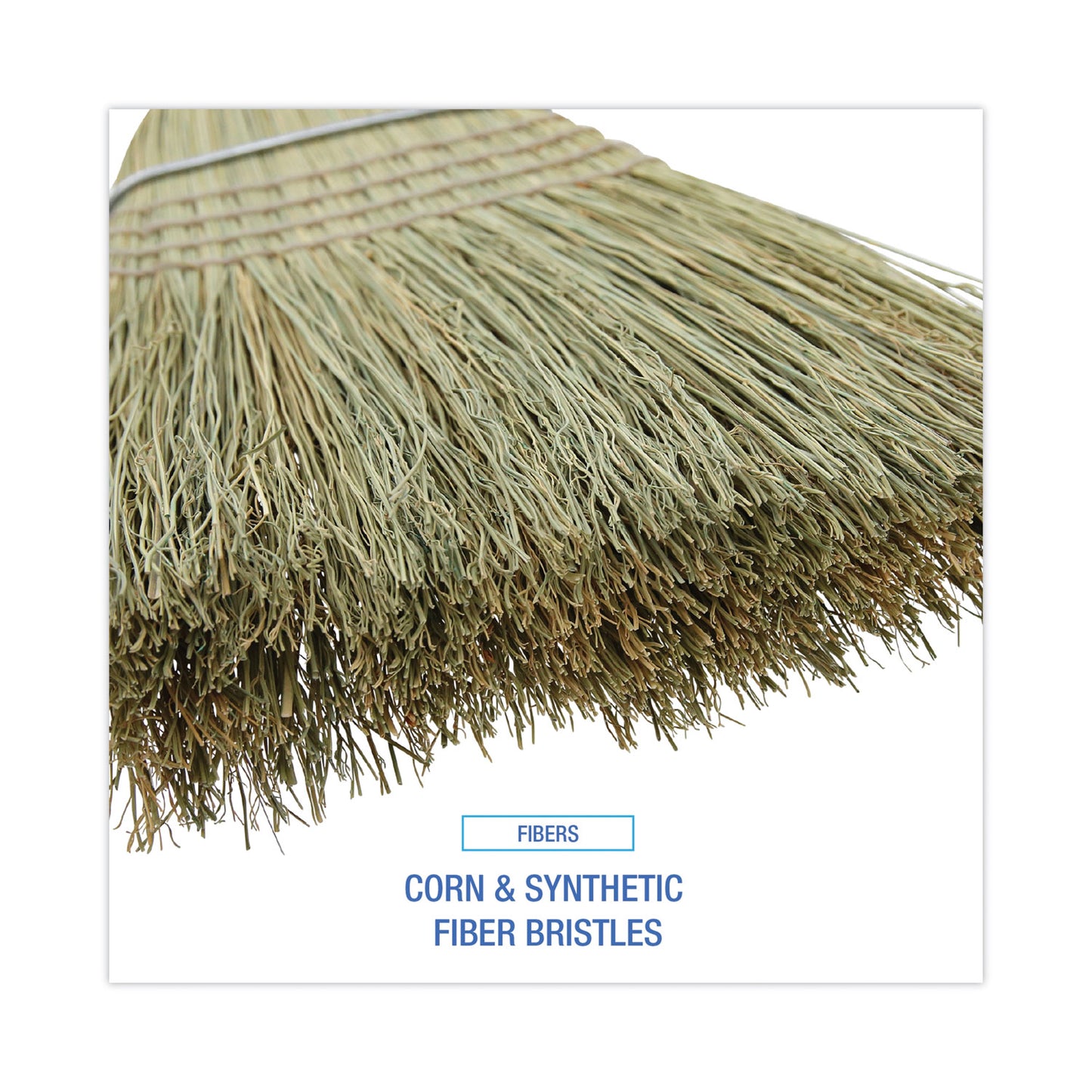 Boardwalk 100% Corn Brooms, 60" Overall Length, Natural, 6/Carton (BR10001)