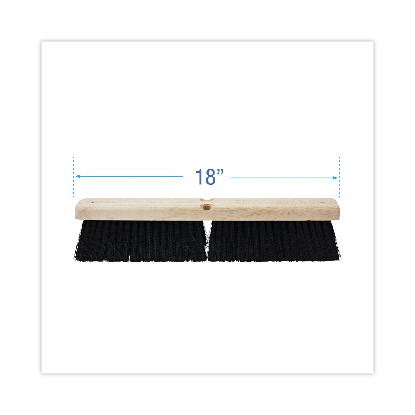 Boardwalk Floor Brush Head, 3" Black Medium Weight Polypropylene Bristles, 18" Brush (20618)