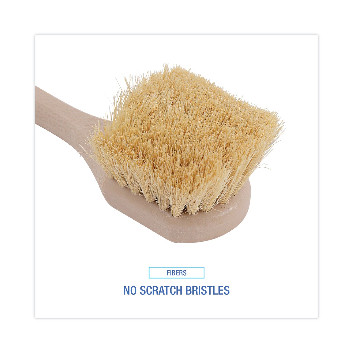 Boardwalk Utility Brush, Cream Tampico Bristles, 5.5" Brush, 3" Tan Plastic Handle (4208)