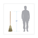 Boardwalk 100% Corn Brooms, 60" Overall Length, Natural, 6/Carton (BR10001)