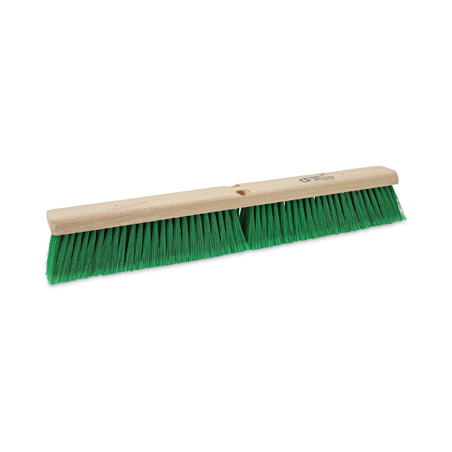 Boardwalk Floor Broom Head, 3" Green Flagged Recycled PET Plastic Bristles, 24" Brush (20724)