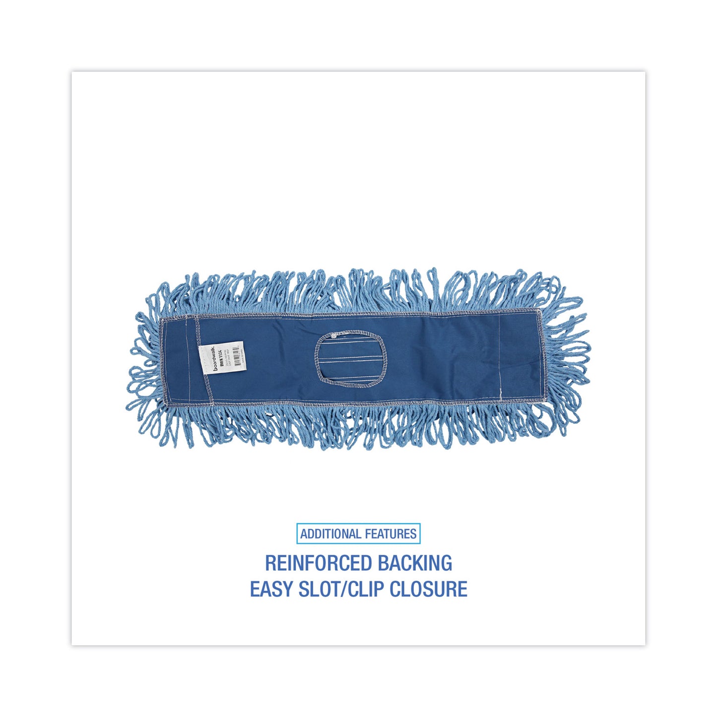 Boardwalk Mop Head, Dust, Looped-End, Cotton/Synthetic Fibers, 24 x 5, Blue (1124)