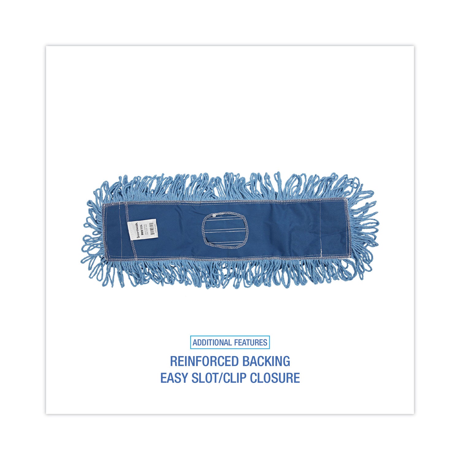Boardwalk Mop Head, Dust, Looped-End, Cotton/Synthetic Fibers, 24 x 5, Blue (1124)