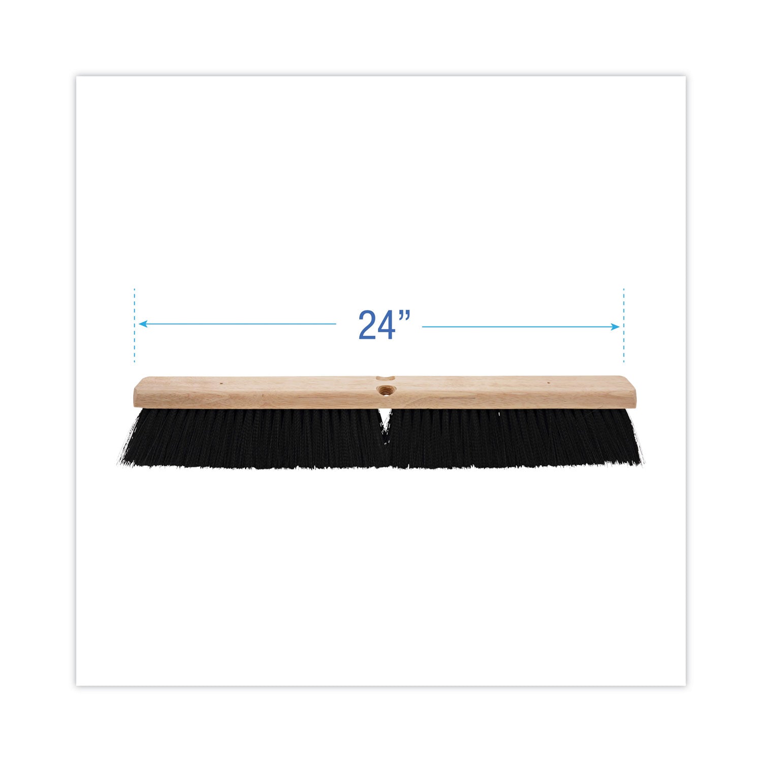 Boardwalk Floor Brush Head, 3" Black Polypropylene Bristles, 24" Brush (20624)