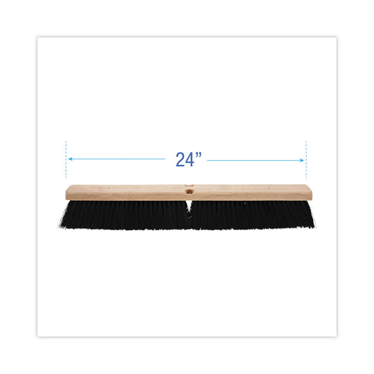 Boardwalk Floor Brush Head, 3" Black Polypropylene Bristles, 24" Brush (20624)