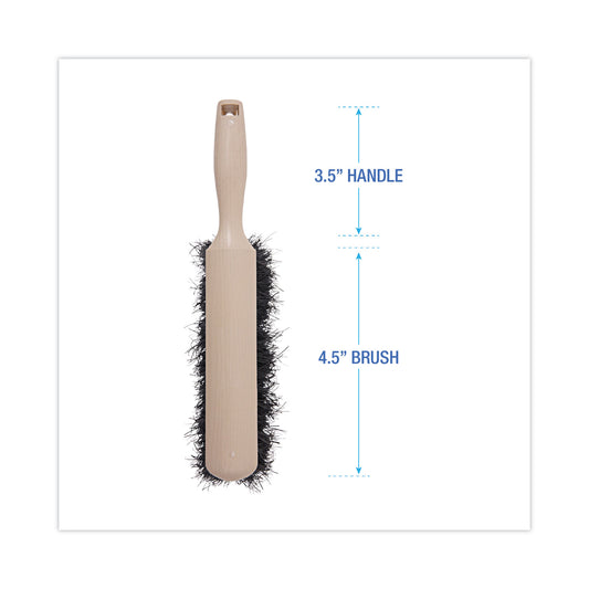 Boardwalk Counter Brush, Black Tampico Bristles, 4.5" Brush, 3.5" Tan Plastic Handle (5208)