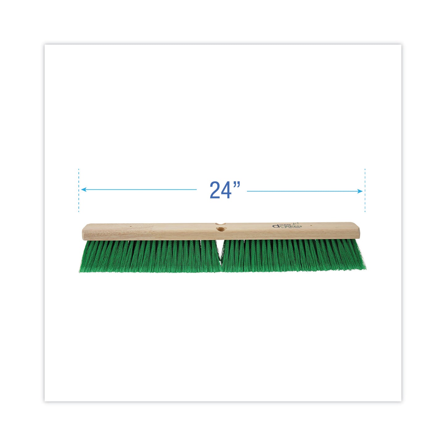 Boardwalk Floor Broom Head, 3" Green Flagged Recycled PET Plastic Bristles, 24" Brush (20724)