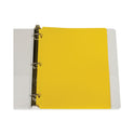 C-Line Two-Pocket Heavyweight Poly Portfolio Folder, 3-Hole Punch, 11 x 8.5, Yellow, 25/Box (33936BX)