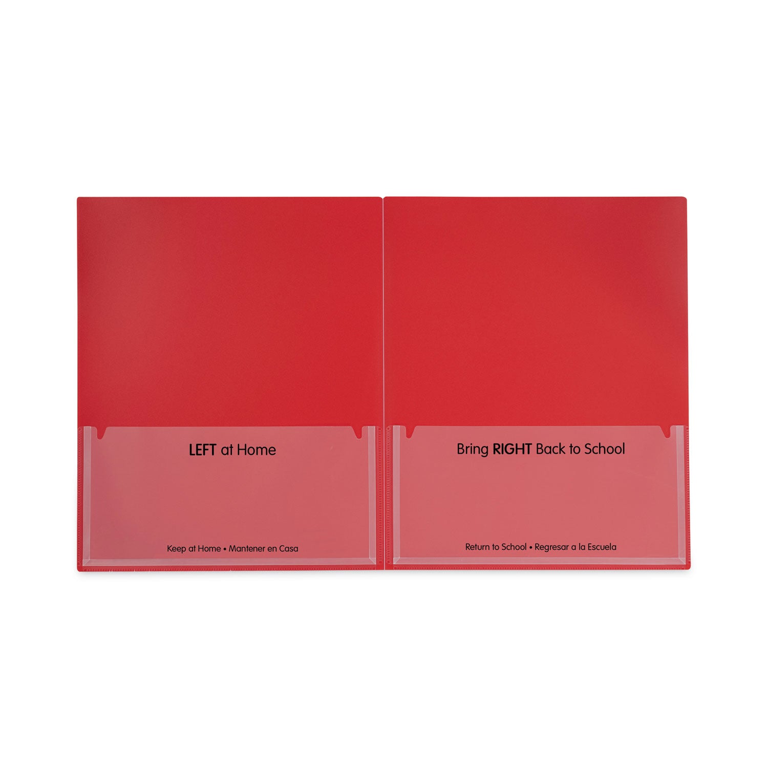 C-Line Classroom Connector Folders, 11 x 8.5, Red, 25/Box (32004)