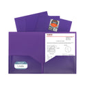 C-Line Two-Pocket Heavyweight Poly Portfolio Folder, 11 x 8.5, Purple, 25/Box (33959BX)