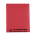 C-Line Classroom Connector Folders, 11 x 8.5, Red, 25/Box (32004)