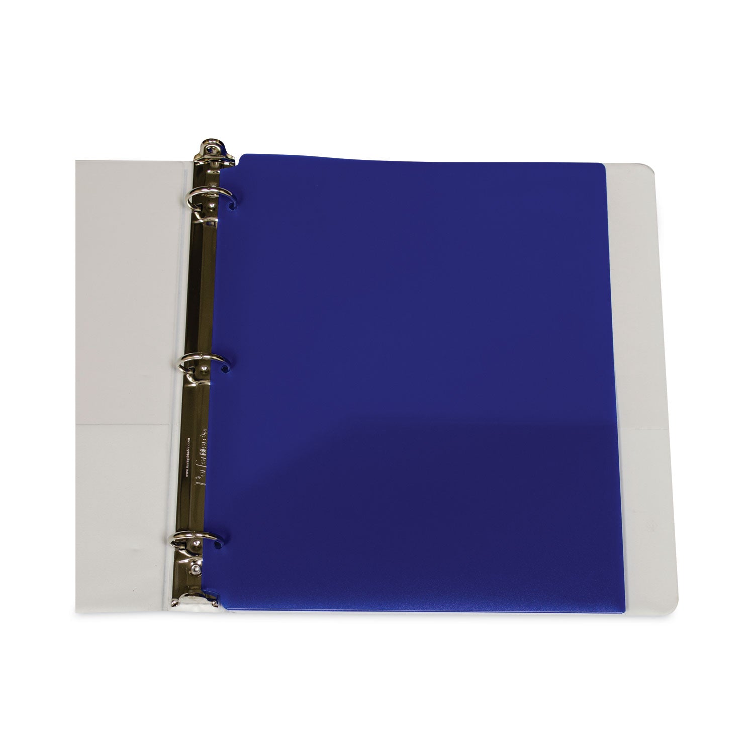 C-Line Two-Pocket Heavyweight Poly Portfolio Folder, 3-Hole Punch, 11 x 8.5, Blue, 25/Box (33935BX)