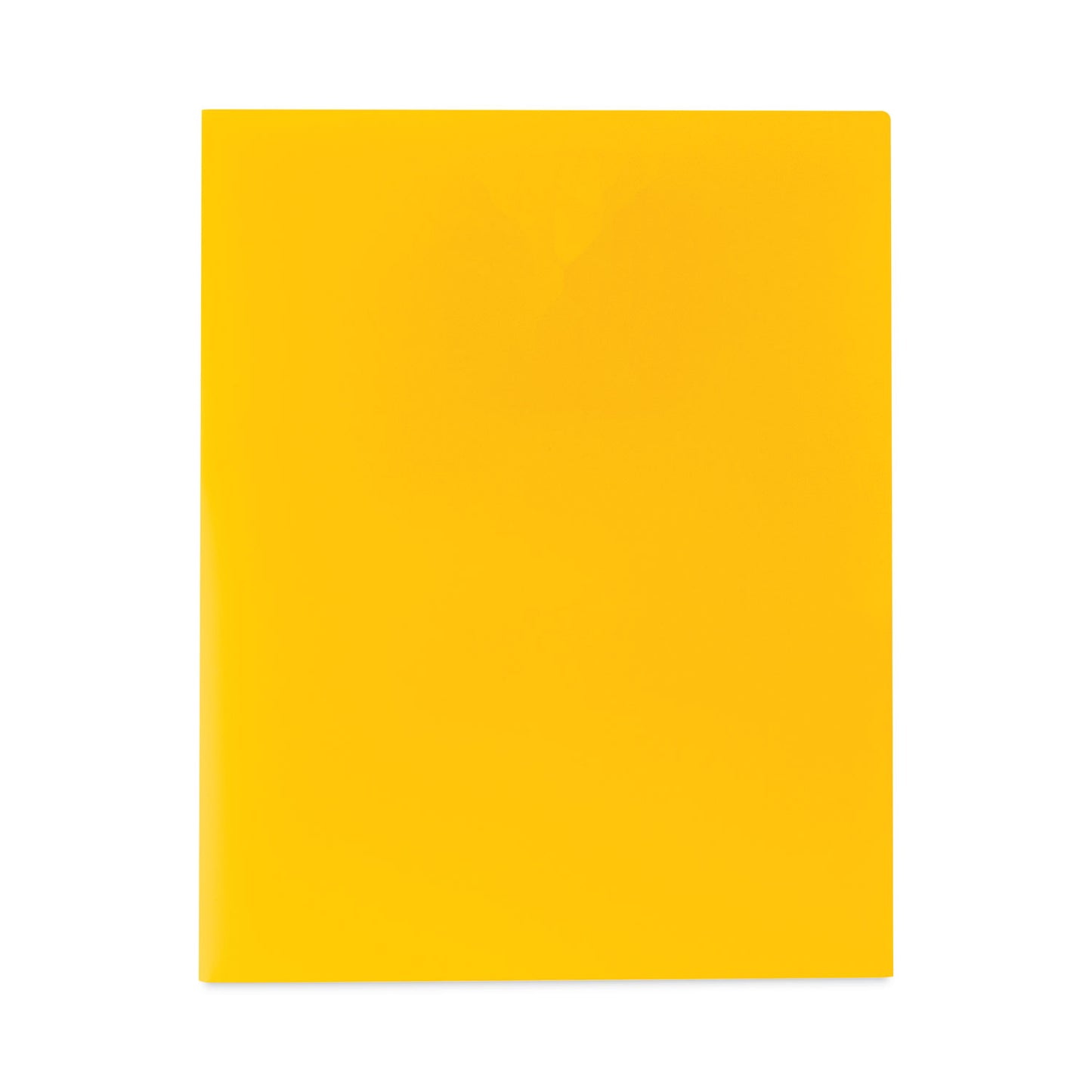 C-Line Two-Pocket Heavyweight Poly Portfolio Folder, 11 x 8.5, Yellow, 25/Box (33956BX)