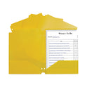 C-Line Two-Pocket Heavyweight Poly Portfolio Folder, 3-Hole Punch, 11 x 8.5, Yellow, 25/Box (33936BX)