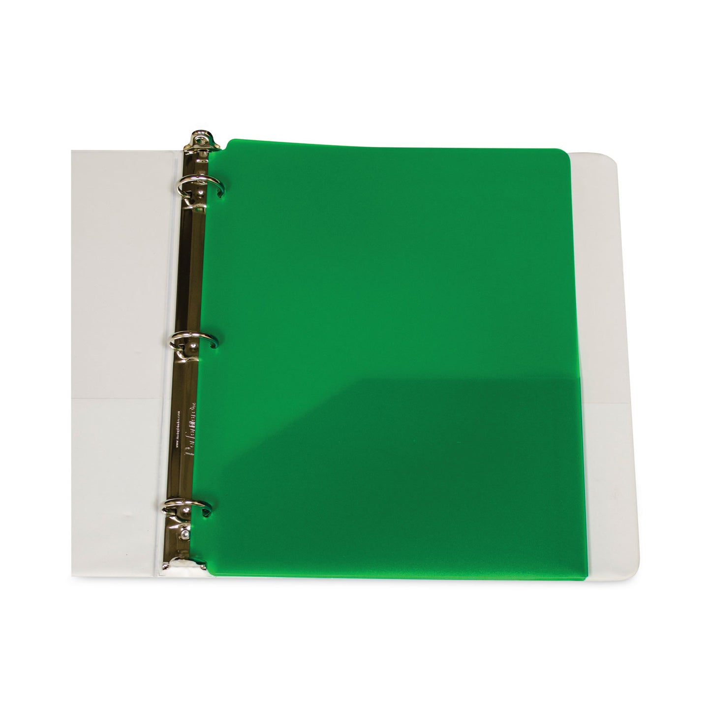 C-Line Two-Pocket Heavyweight Poly Portfolio Folder, 3-Hole Punch, 11 x 8.5, Green, 25/Box (33933BX)