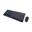 Adesso Backlit Gaming Keyboard and Mouse Combo, USB, Black (AKB137CB)