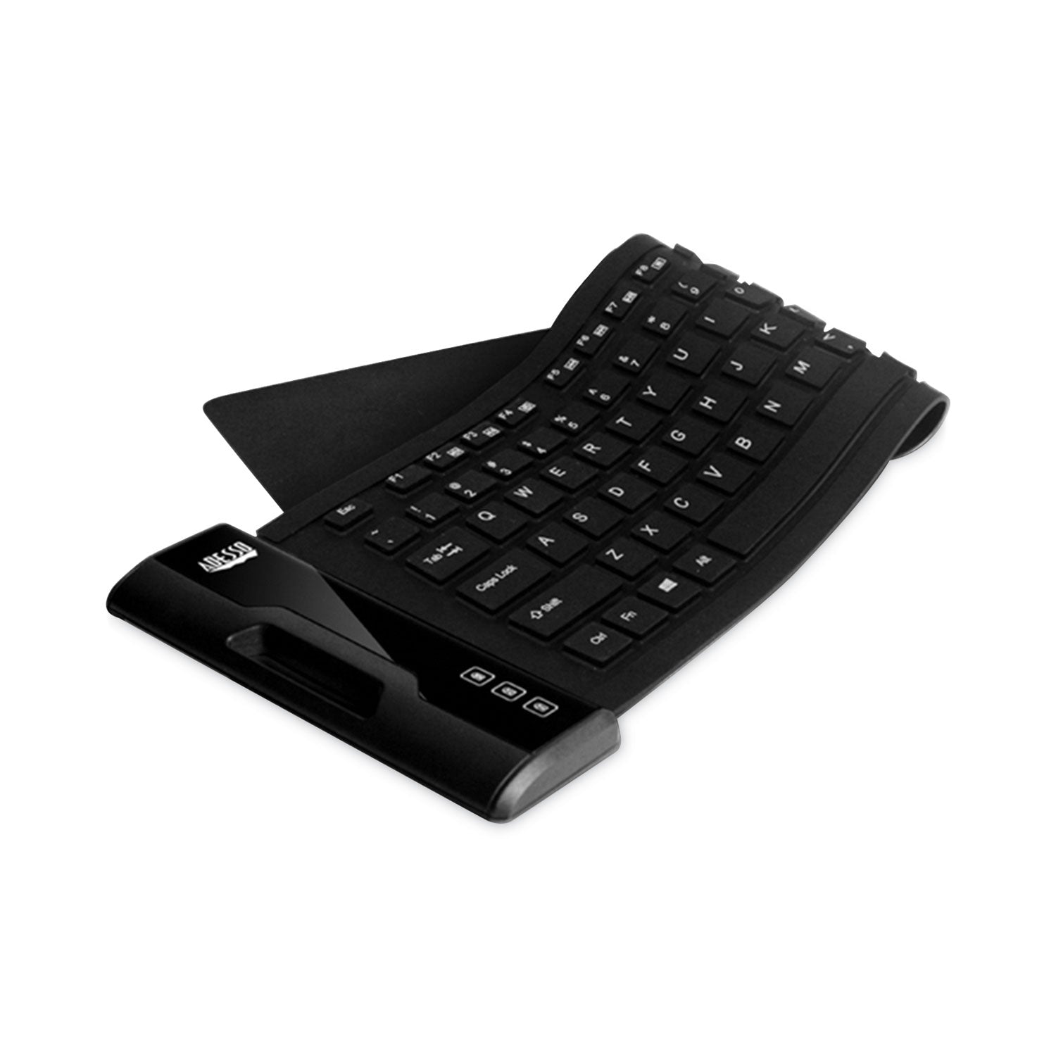 Adesso Slimtouch 232 Antimicrobial Waterproof Flex Keyboard, 120 Keys, Black (AKB232UB)