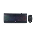 Adesso Backlit Gaming Keyboard and Mouse Combo, USB, Black (AKB137CB)