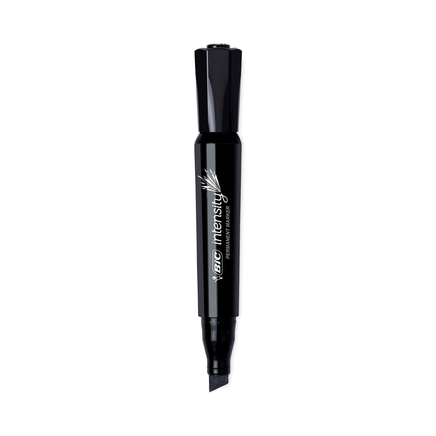 BIC Intensity Chisel Tip Permanent Marker, Broad Chisel Tip, Tuxedo Black, Dozen (GPMM11BK)