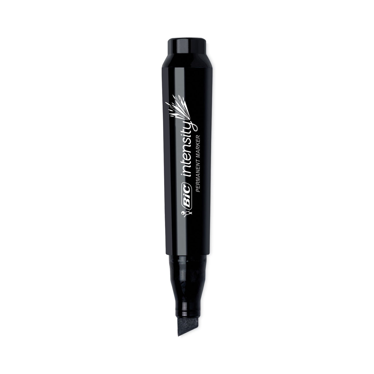 BIC Intensity Chisel Tip Permanent Marker, Broad Chisel Tip, Tuxedo Black, Dozen (GPMM11BK)