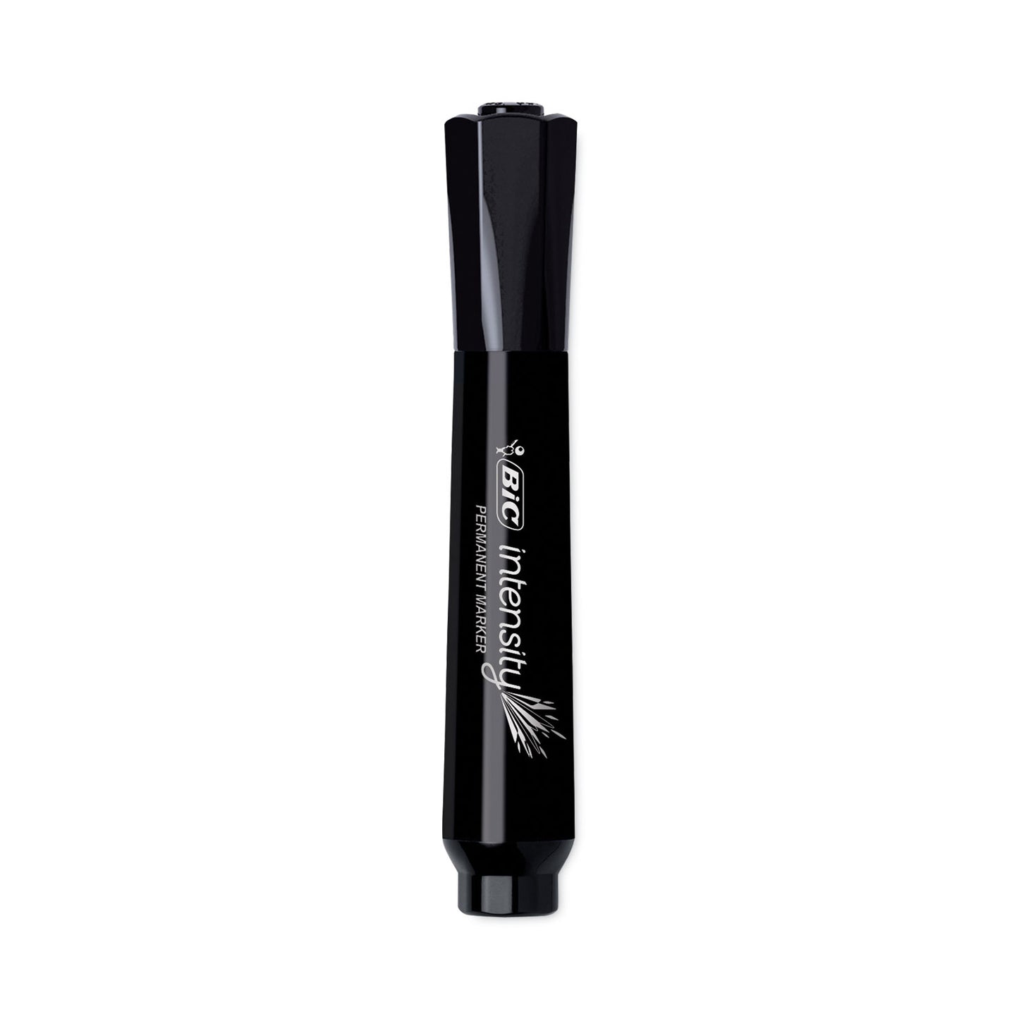 BIC Intensity Chisel Tip Permanent Marker, Broad Chisel Tip, Tuxedo Black, Dozen (GPMM11BK)