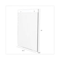 Classic Image Wall-Mount Sign Holder, Portrait, 8.5 x 11, Clear