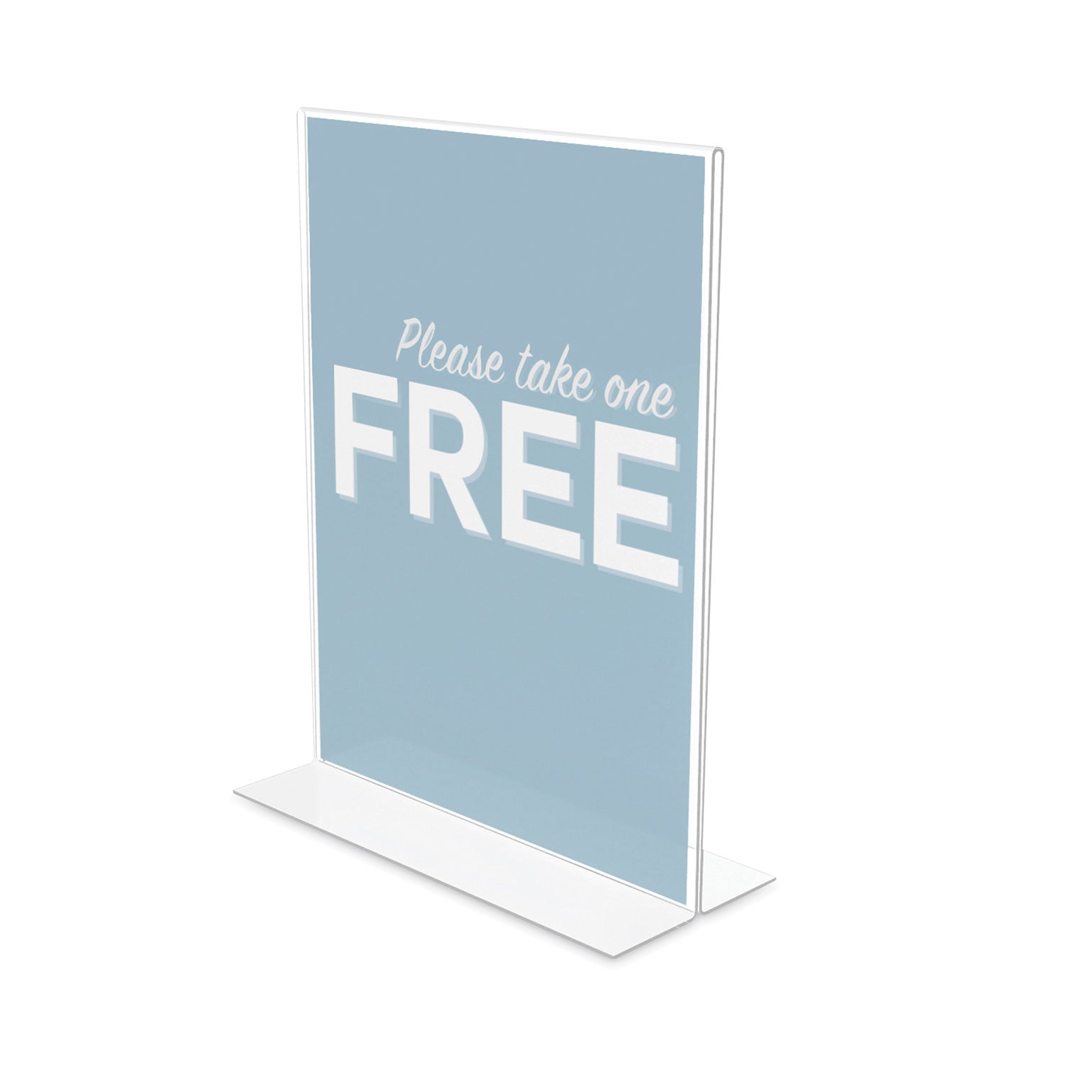 Deflecto Classic Image Double-Sided Sign Holder, 8.5 x 11 Insert, Clear (69201)