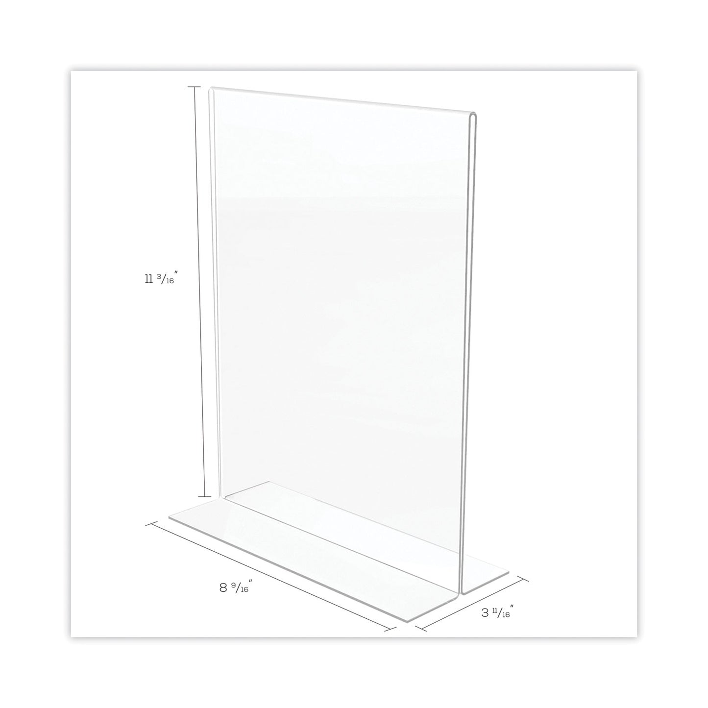 Deflecto Classic Image Double-Sided Sign Holder, 8.5 x 11 Insert, Clear (69201)