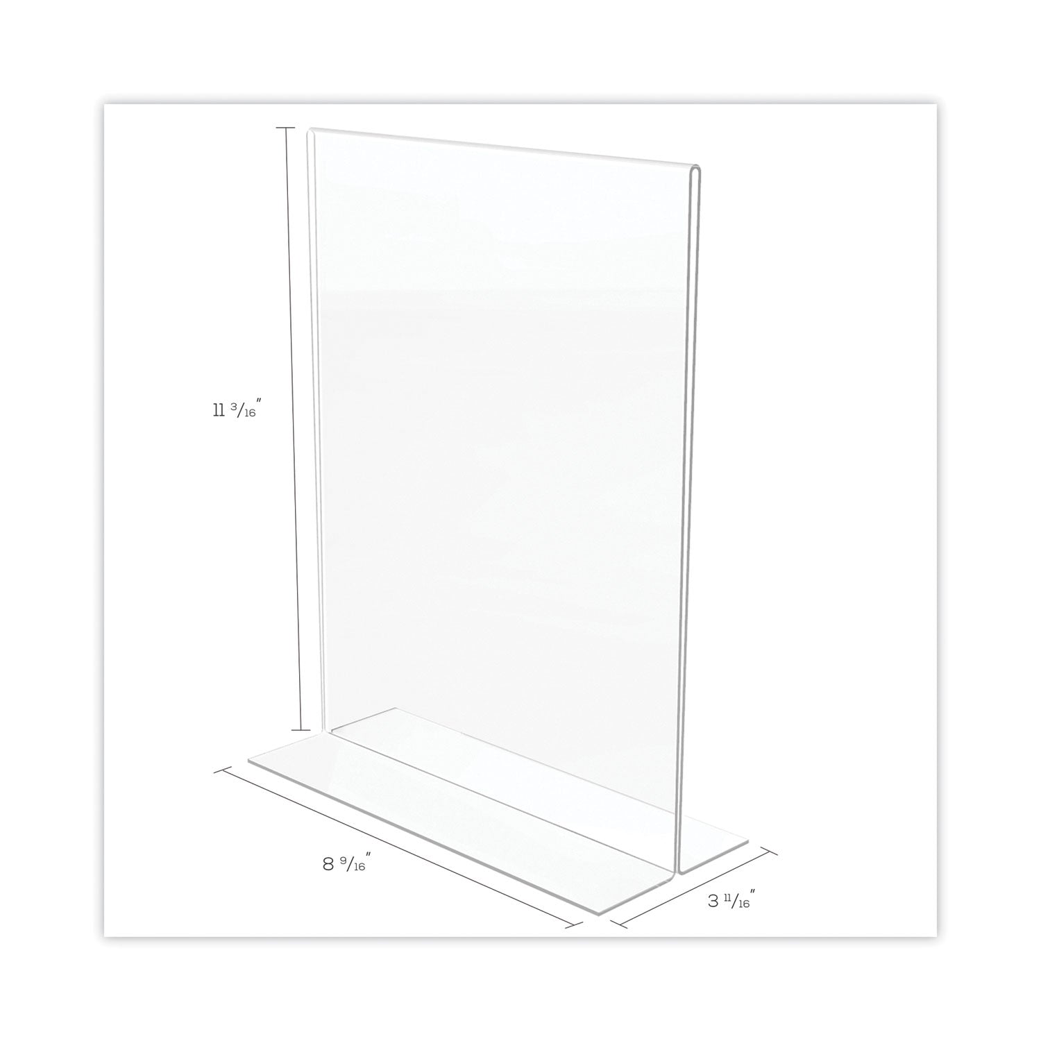 Deflecto Classic Image Double-Sided Sign Holder, 8.5 x 11 Insert, Clear (69201)