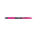 Pilot G2 Premium Breast Cancer Awareness Gel Pen, Retractable, Fine 0.7 mm, Black Ink, Smoke/Pink Barrel, Dozen (31332)