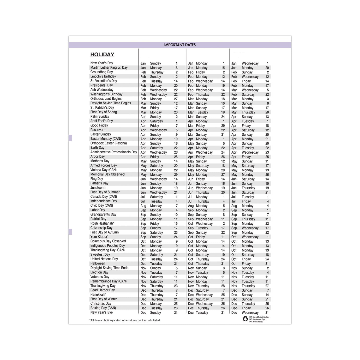 House of Doolittle Recycled WildFlower Weekly/Monthly Planner, WildFlower Artwork, 11 x 8.5, Gray/White/Purple Cover, 12-Month (Jan-Dec): 2025 (28774)