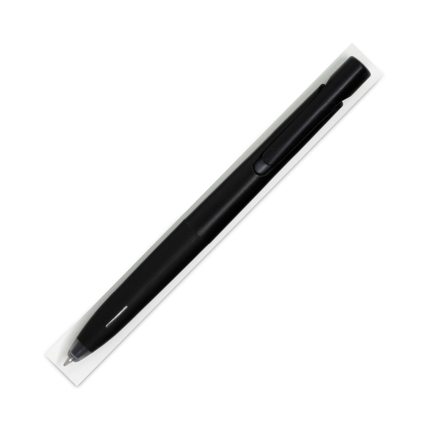 Zebra bLen Gel Pen, Retractable, Fine 0.7 mm, Black Ink, Black Barrel, Dozen (41410)