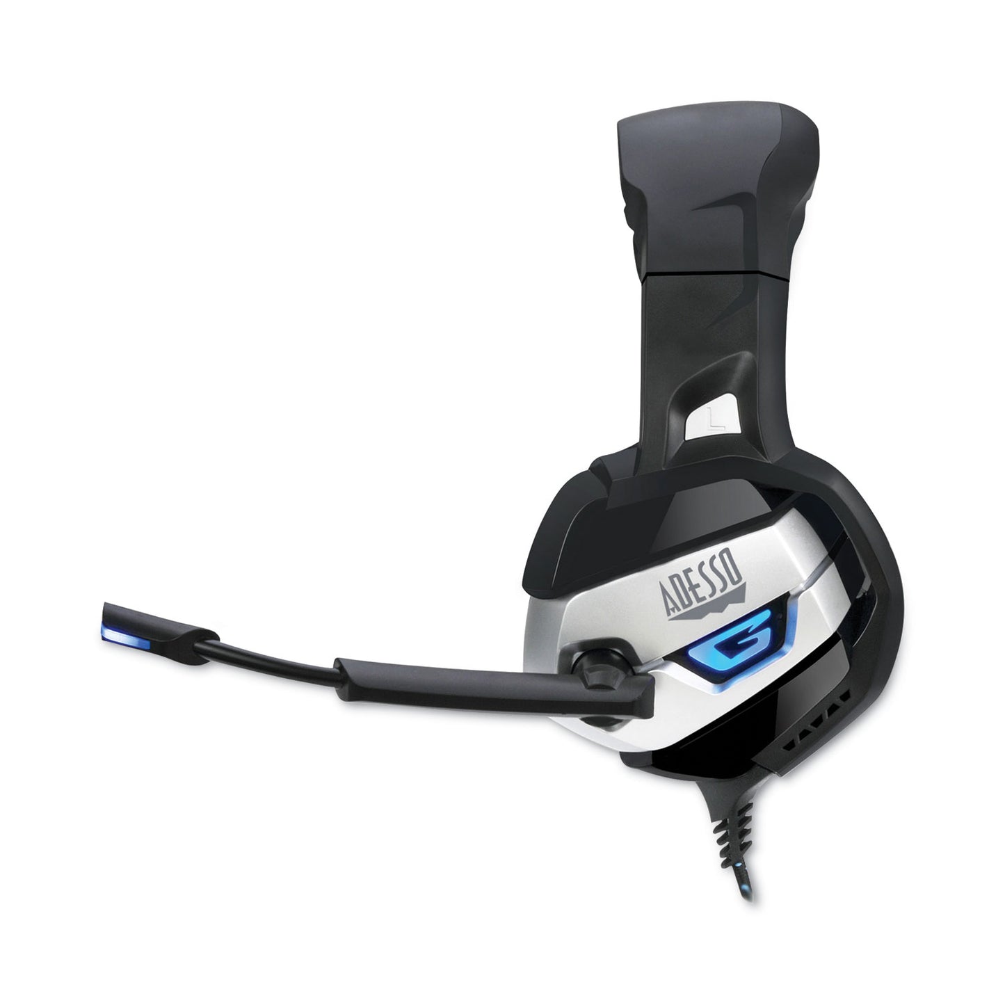 Adesso Xtream G2 Binaural Over The Head Headset, Black/Blue