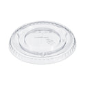 SOLO Straw-Slot Cold Cup Lids, Fits 10 oz Cups, Clear, 100 Pack, 25 Packs/Carton (600TS)
