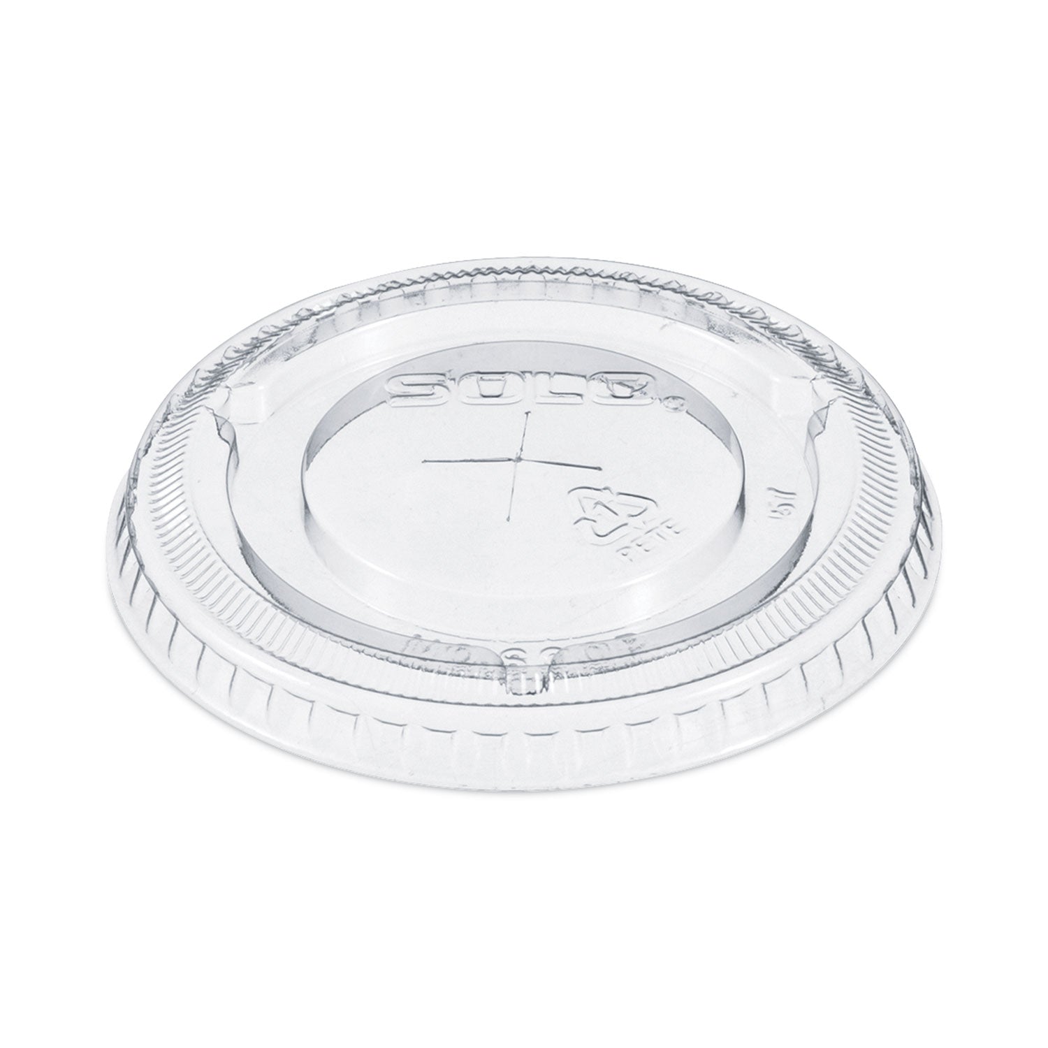 SOLO Straw-Slot Cold Cup Lids, Fits 10 oz Cups, Clear, 100 Pack, 25 Packs/Carton (600TS)