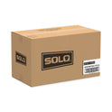 SOLO Creative Carryouts Hinged Plastic Hot Deli Boxes, Medium Snack Box, 18 oz, 6.22 x 5.9 x 2.1, Black/Clear, 200/Carton (851611PS94)