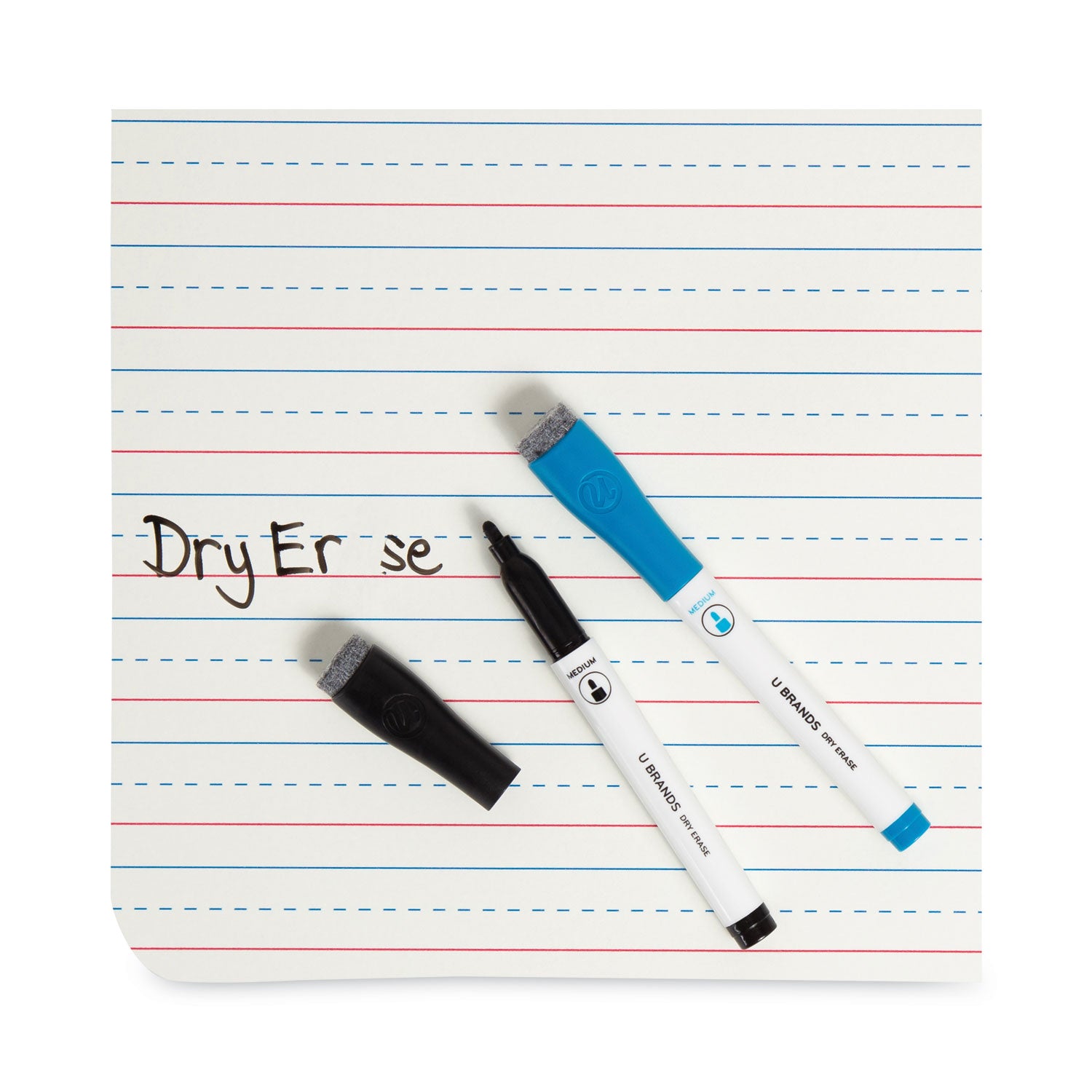 U Brands Double-Sided Dry Erase Lap Board, 12 x 9, White Surface, 24/Pack (4863U0001)