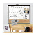 U Brands 3N1 Magnetic Mod Dry Erase Board, Monthly Calendar, 20 x 16, White Surface, Gray/Black Plastic Frame (388U0001)