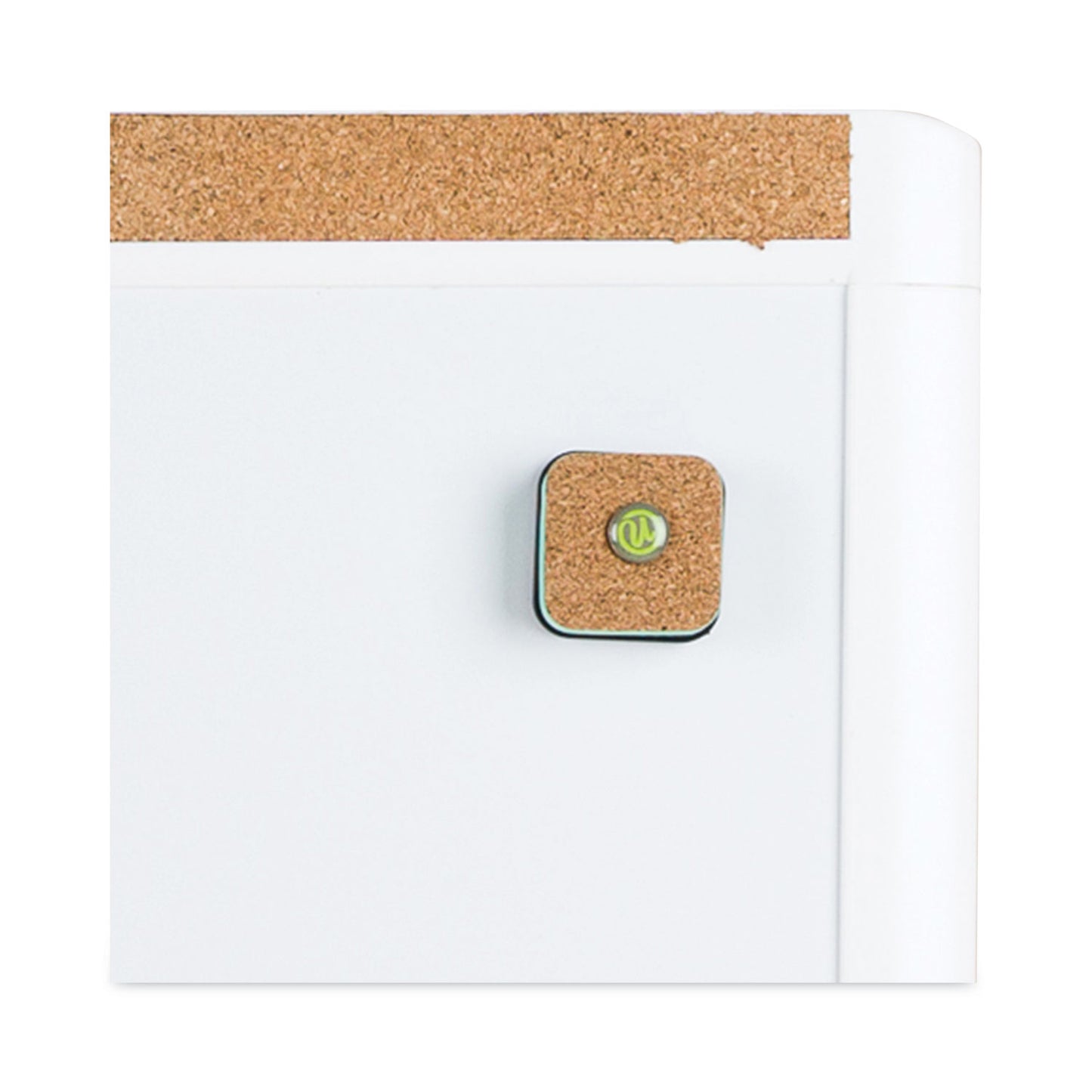 U Brands PINIT Magnetic Dry Erase Board with Plastic Frame, 20 x 16, White Surface, White Plastic Frame (428U0001)