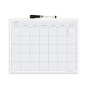 U Brands Magnetic Dry Erase Monthly Calendar, 14 x 11.66, White Surface, White Plastic Frame (260U0004)