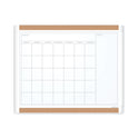 U Brands PINIT Magnetic Dry Erase Calendar with Plastic Frame, One-Month, 20 x 16, White Surface, White Plastic Frame (437U0001)